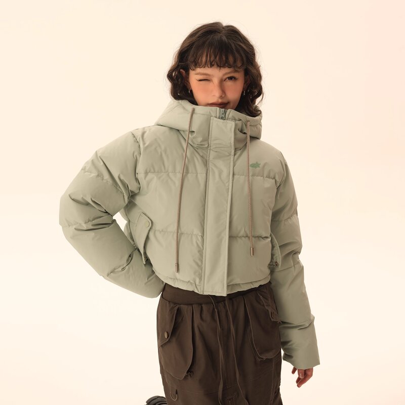 Женская зимняя куртка, короткие парки с капюшоном, повседневная однотонная плотная теплая верхняя одежда с хлопковой подкладкой, пальто для женщин
