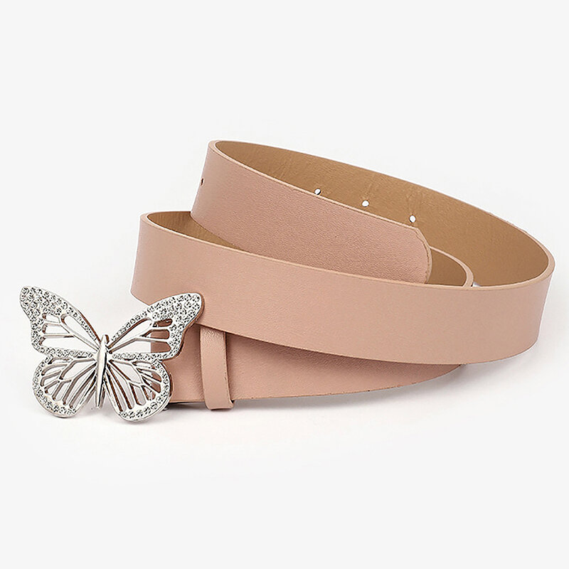 Cintura con fibbia a farfalla con diamanti moda donna cento con cintura di Jeans accessori decorativi per cintura di pantaloni marea semplice femminile