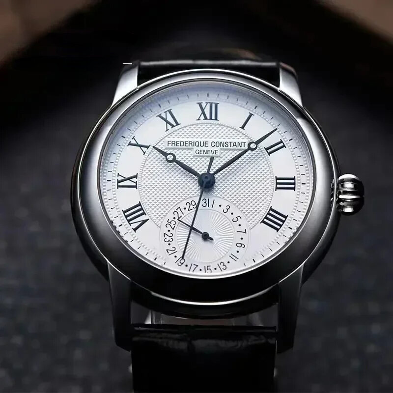 Leather Strap Leisure Quartz Watch New Fashion Luxury Men's Watch Minimalist Double Needle Frederik Constant Watch FC-710