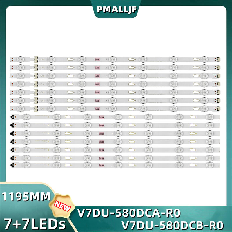 Tira de LED de 14 unids/set, UN58MU6071, UN58MU6125, UN58MU6120, UE58MU6125, UA58NU7103, V7DU-580DCA-R0, V7DU-580DCB-R0, LM41-00516A