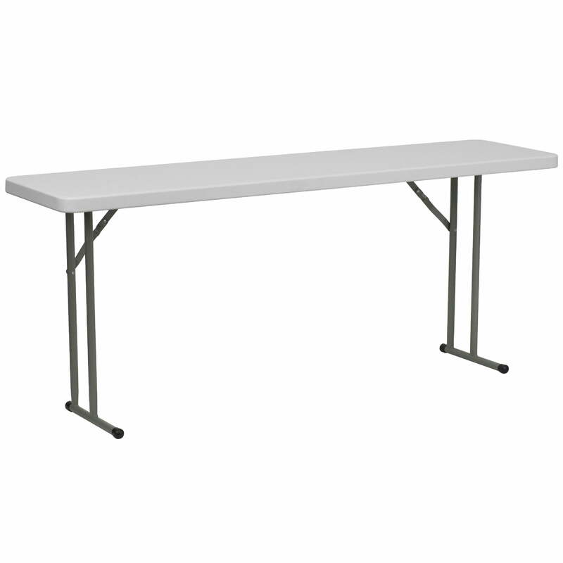 6-футовый гранитный белый пластиковый складной тренировочный стол