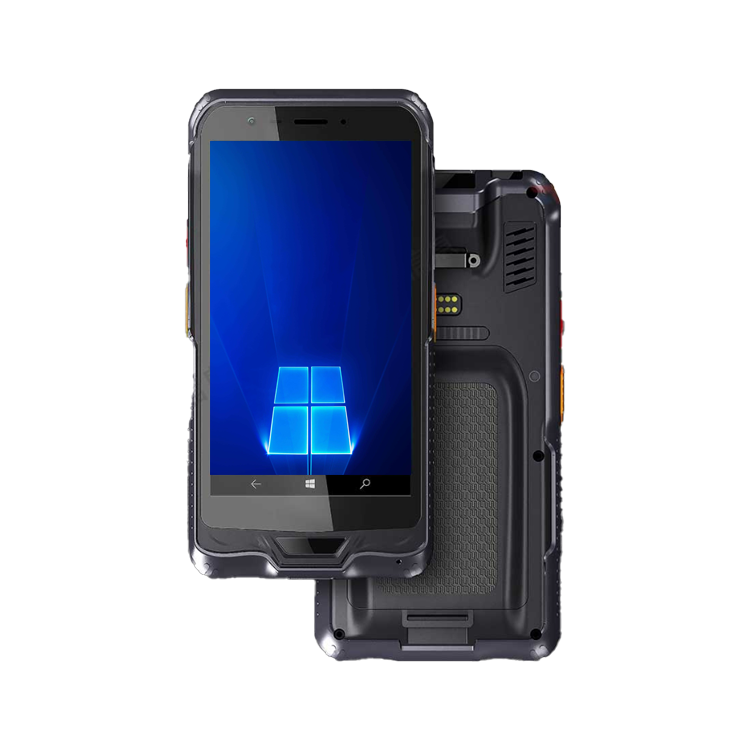 Handhelds PDA Rugged para POS, Terminal, Fábrica, Win10, NFC, 2D-UHF, RFID, 4G + 64G, Win10, 5,5 polegadas