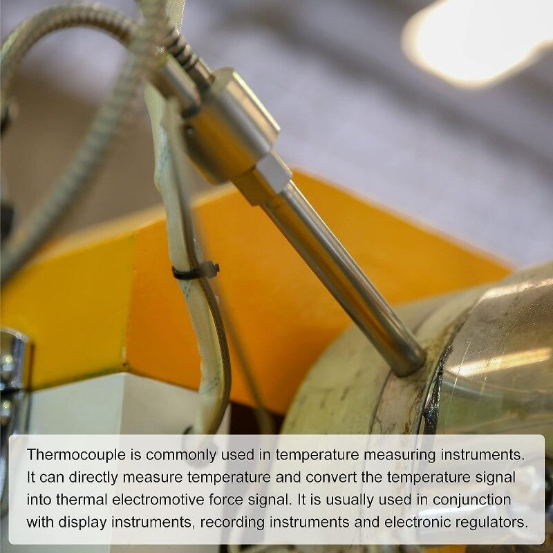 Sensor de temperatura do termômetro, superfície tipo K, aço inoxidável,-58 a 1472 °F,-50 a 800 °C, 5,1ft, 15x135mm