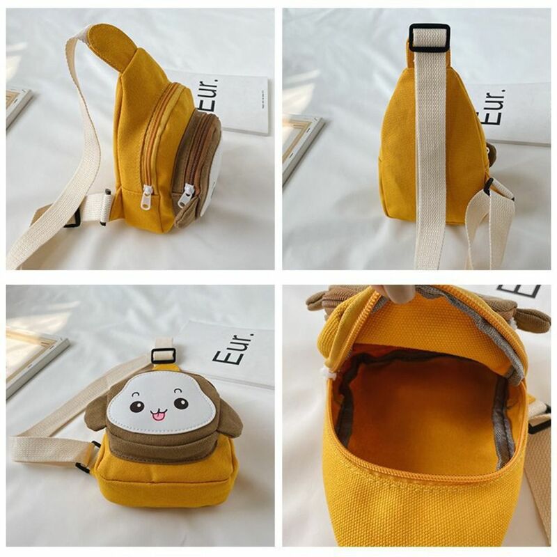 Mini borsa di tela per bambini Fashion Cute Monkey Printed Shoulder Pouch Sling Bag Travel Outdoor Kindergarten prescolare