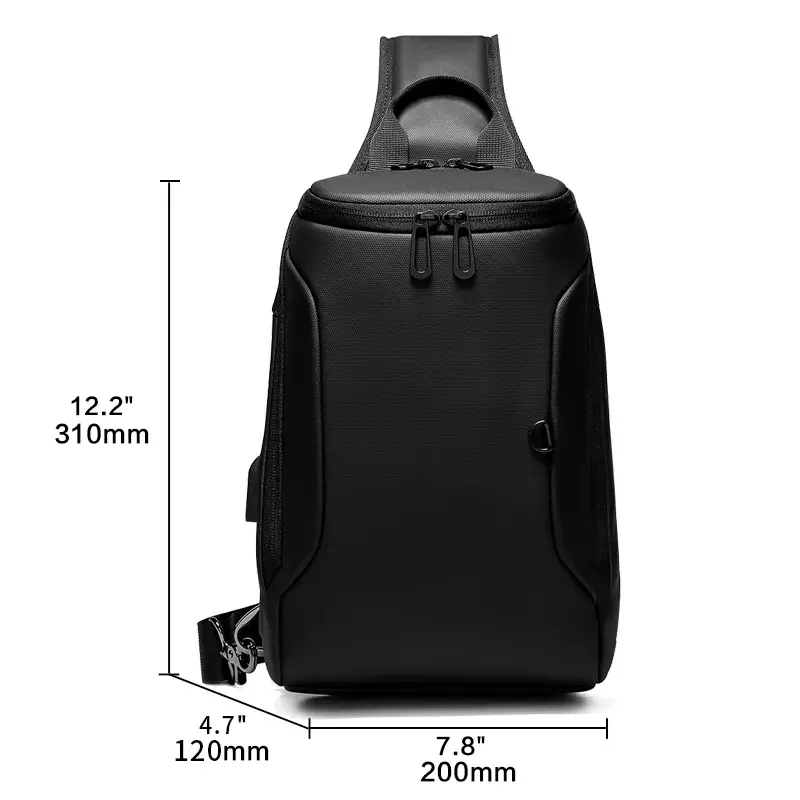Trip USB Chest 9.7" Bag IPad 2023 For Water NEW Crossbody Charging Bag Repellent Male Short Shoulder Messenger N1911 Bag