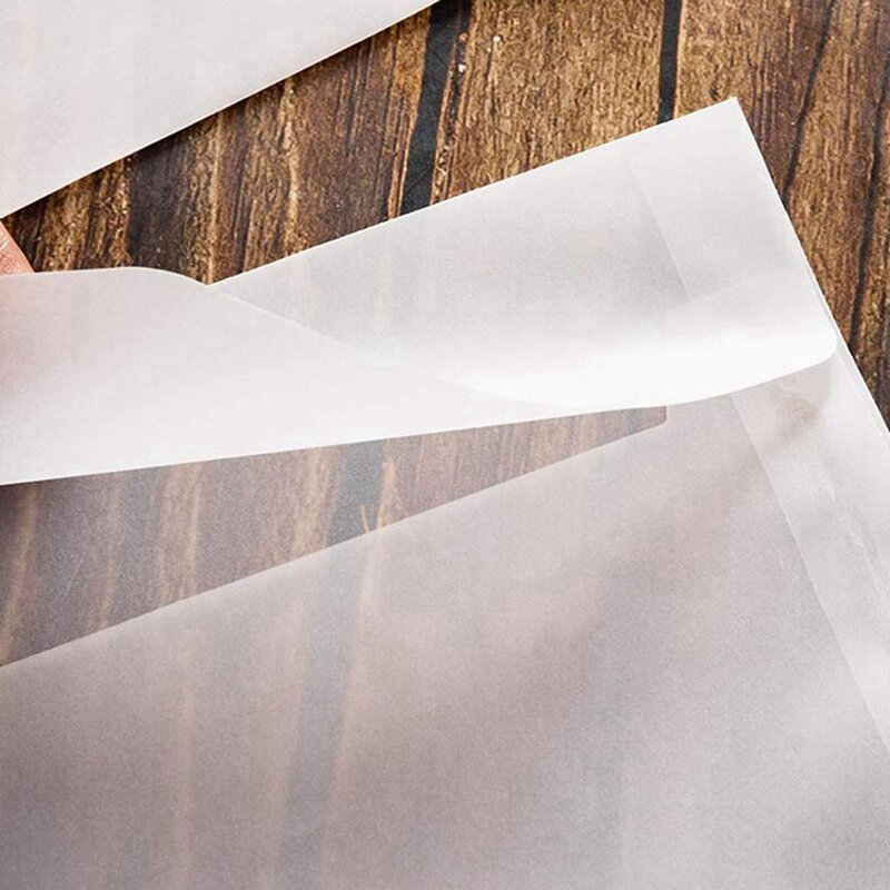 100PCS Blank Envelope Translucent Paper Envelopes Set Letter Vintage Wedding Invitation Envelopes For Cards