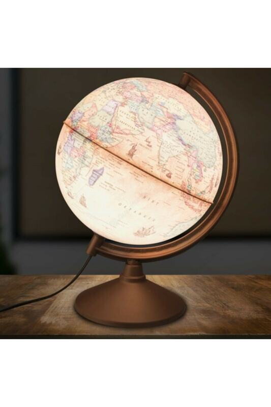 30ซม.เรืองแสง Antique Globe Illuminated Earth Globe 44301