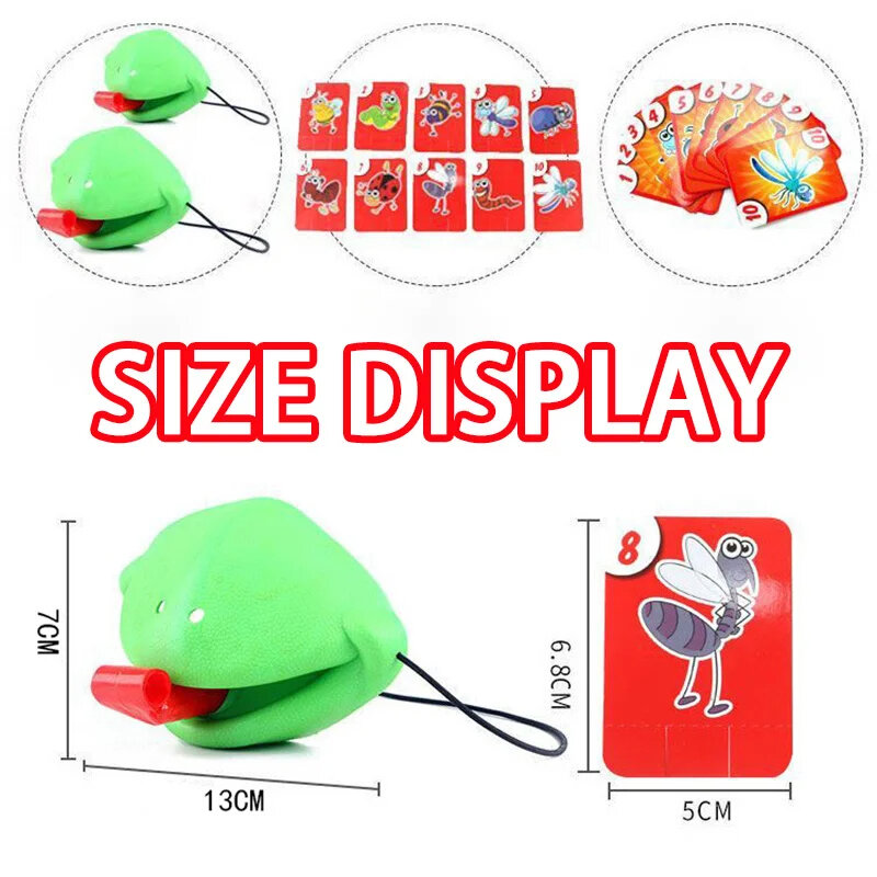 Frog Lizard Mask Wagging Tongue Lick Cards Board Games for Children Family Party Toys Antistress Funny Desktop Puzzle Game Toys