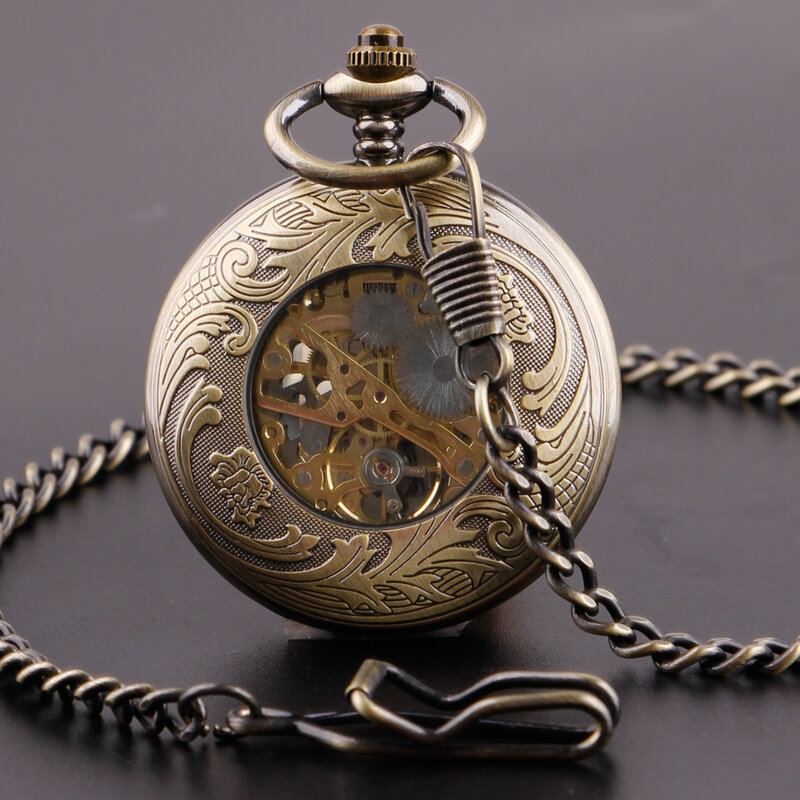 Reloj de bolsillo mecánico Retro para hombre, accesorios de traje de lujo, joyería Noble para caballeros, reloj de bolsillo de mano, reloj Fob de viento, regalo