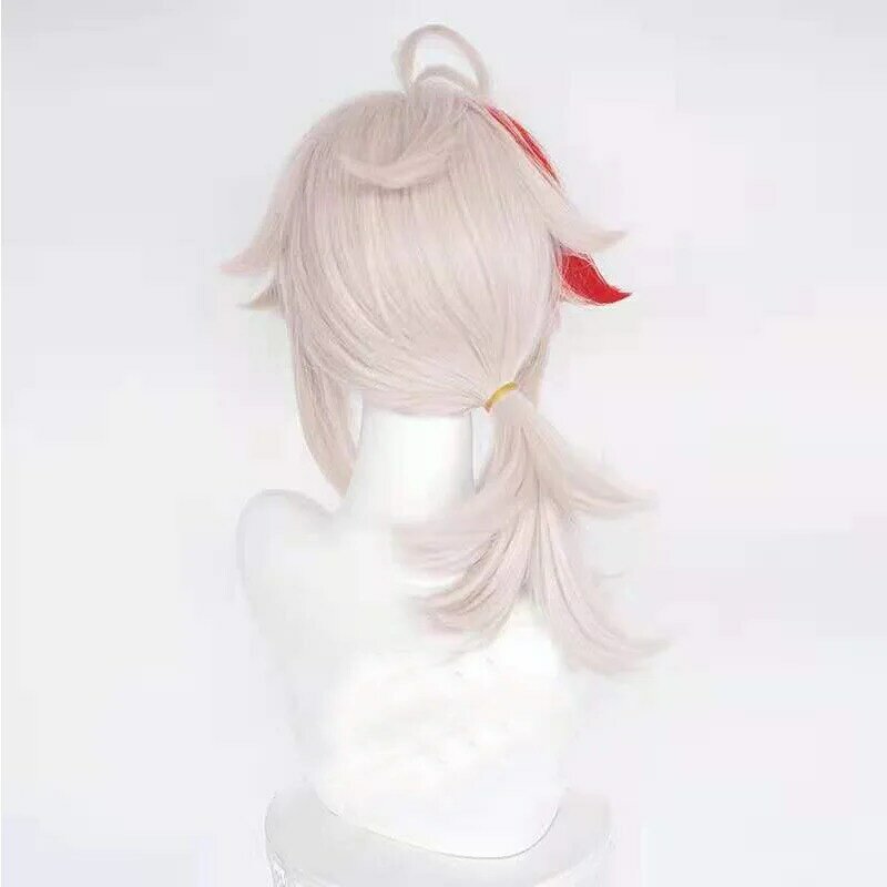 Kazuha-Peluca de Cosplay Genshin Impact Kazuha para mujer, peluca de malla interior de rosa de seda de alta temperatura, fiesta de Halloween