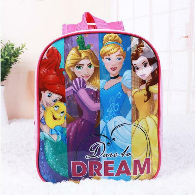 Disney Anime Series Backpack Frozen Princess Elsa Sophia Fine Shiny Fashion School Bag for Kindergarten Kids Backpack