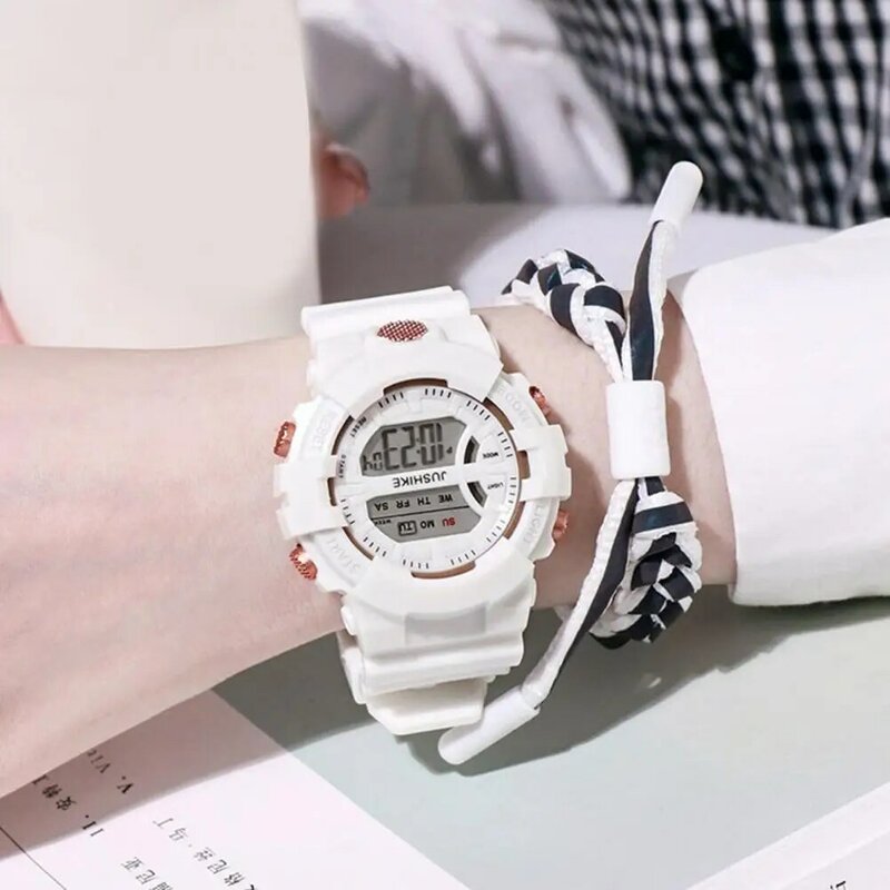 Piękny zegarek na rękę stylowy elektroniczny zegarek cyfrowy wyświetlacz wielofunkcyjny cyfrowy elektroniczny zegarek