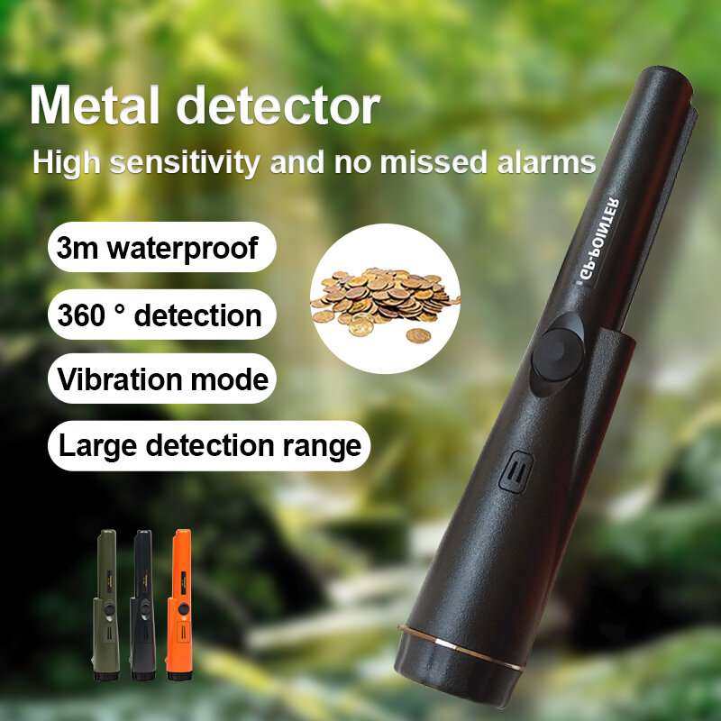 Detector de metais subterrâneo Handheld, ponteiro do GP, sensibilidade impermeável, alta, segurança