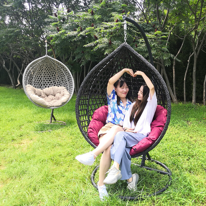 Egg designs modern hanging swing egg chair baby outdoor patio swing chair children park swing seat