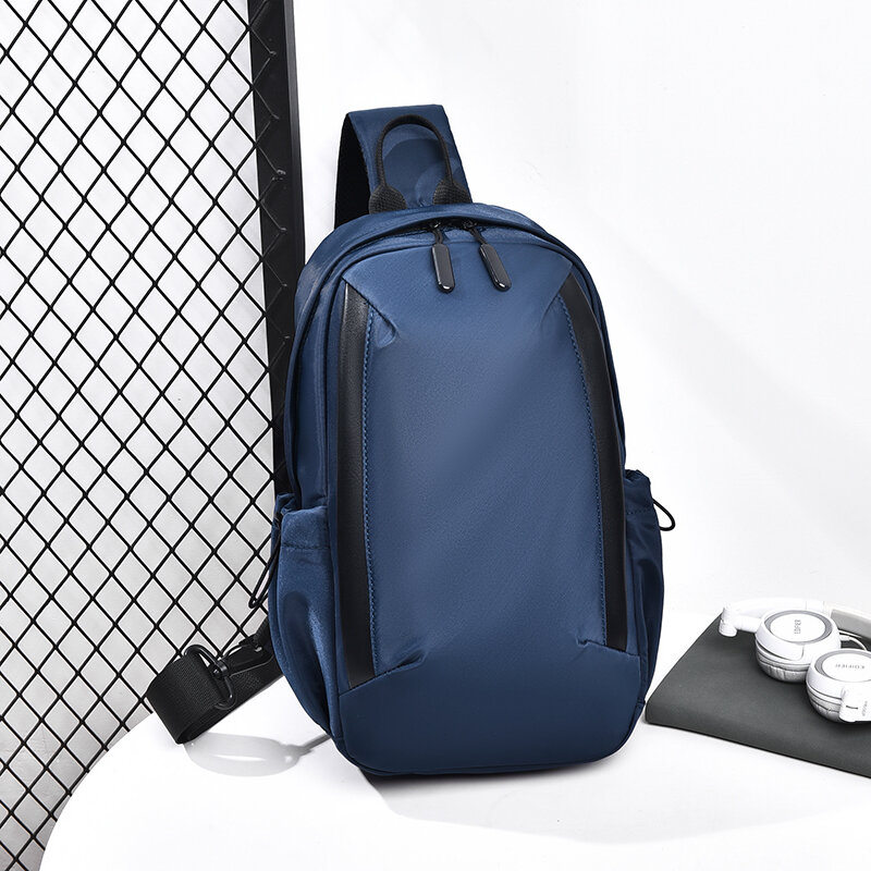 Toposhine Men's Chest Bag Trendy Brand Diagonal Backpack Summer Small Bag Light Luxury Single Shoulder Bag Advanced Fabric Bag