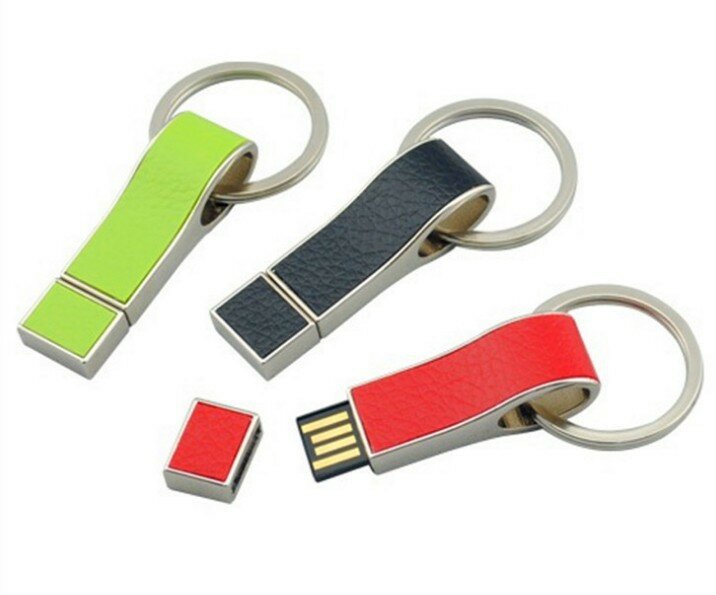 USB 2.0キー付きレザーフラッシュドライブ,16GB, 32GB, 64GB, 128GB, 256GB, 512GB, 2023新品