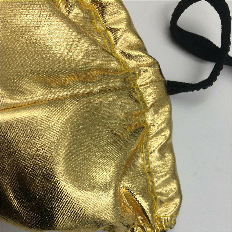 2022 masculino sexy underwear golden temptation saco ovo elástico tanga ouro couro patente sexy t calças