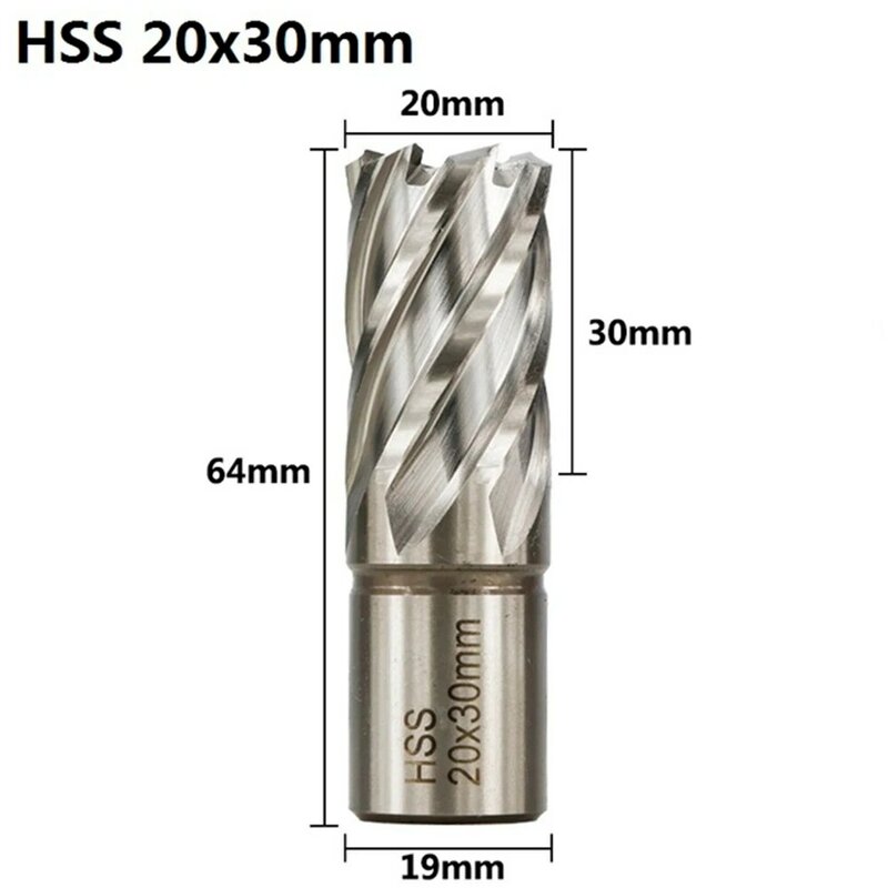 Coupeur annulaire HSS pour noyau de métal, foret creux à tige, scie cloche, outil de coupe, ouvre-trou, 12-42mm
