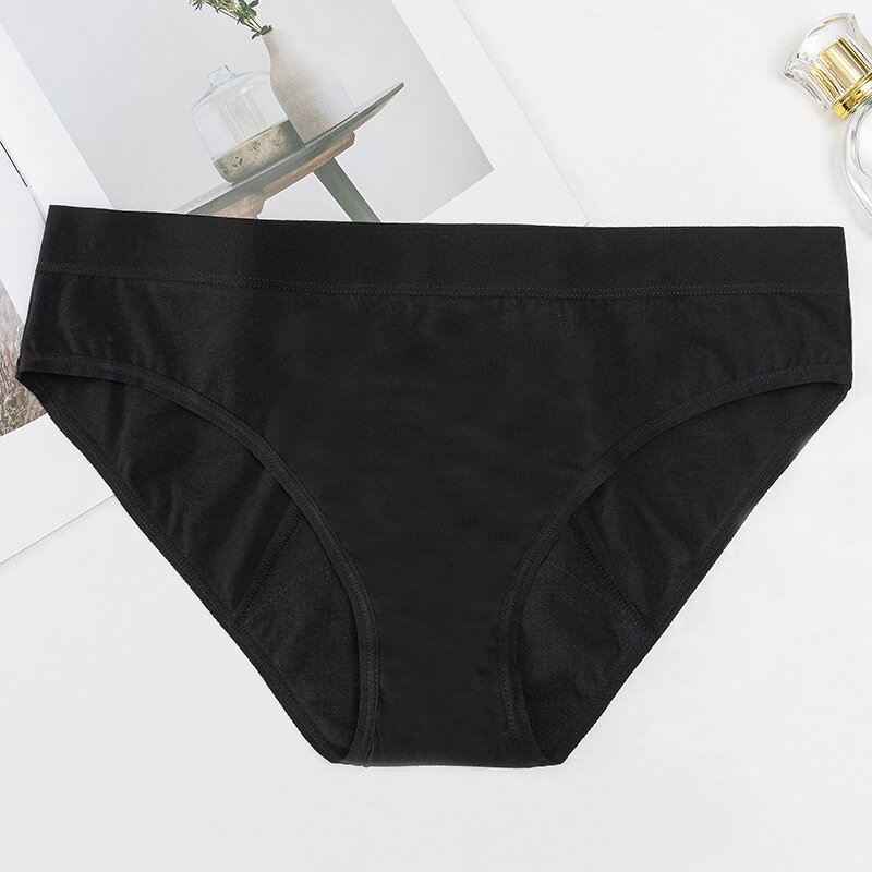 Европейские и американские хлопковые четырехслойные менструальные брюки с принтом, непротекающие удобные физиологические брюки