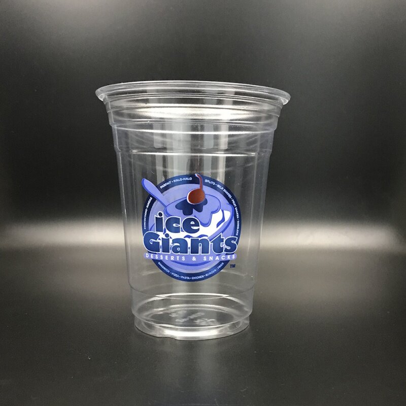 Prodotto personalizzato bicchiere di plastica usa e getta per animali domestici con coperchi piatti tazze con stampa personalizzata per caffè ghiacciato, frullato, Soda, Cocktai