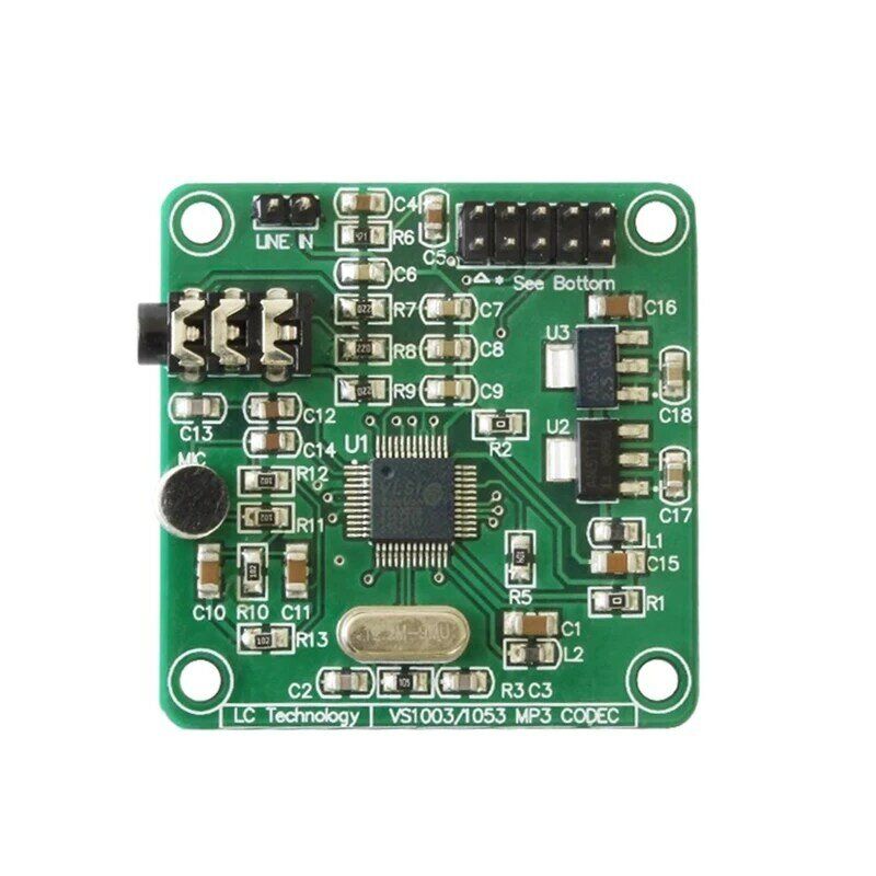 VS1003 Module MP3 Playback Audio Decoding Onboard Microphone Multifunction Convenience Module Easy Install Easy To Use