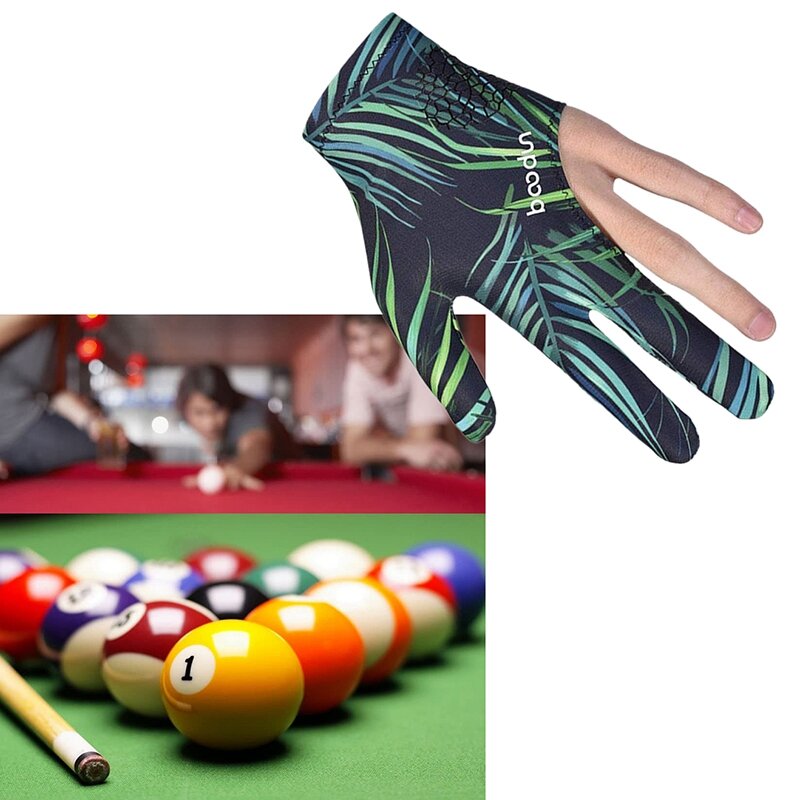 Boodun-Luvas de Bilhar para Bilhar, Luvas de bilhar, Luvas Snooker, 3 dedos, mão esquerda, 1pc