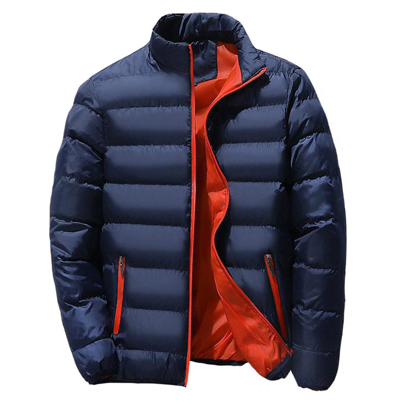 Parkas casacos masculinos casual zíper sólido parka hombre outono inverno conforto quente gola casaco masculino jaquetas M-6XL streetwear