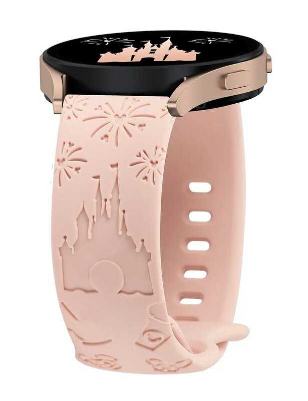 Wear lizer Castle Blumen gravur band für Samsung Galaxy Watch 6/Silikon niedlichen ausgefallenen Sport armband für Uhr 5 Pro/Active 2