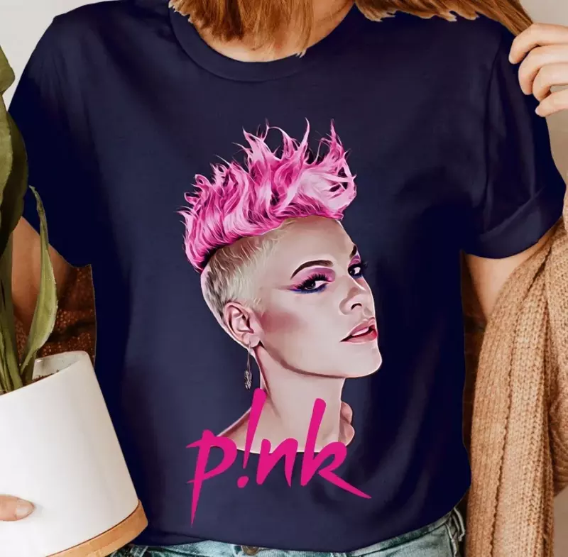 男性と女性のためのモーダルグラフィックTシャツ,ピンクのカーニバルミュージックツアー,ユニセックスの美的服,夏のファッション,p!nk