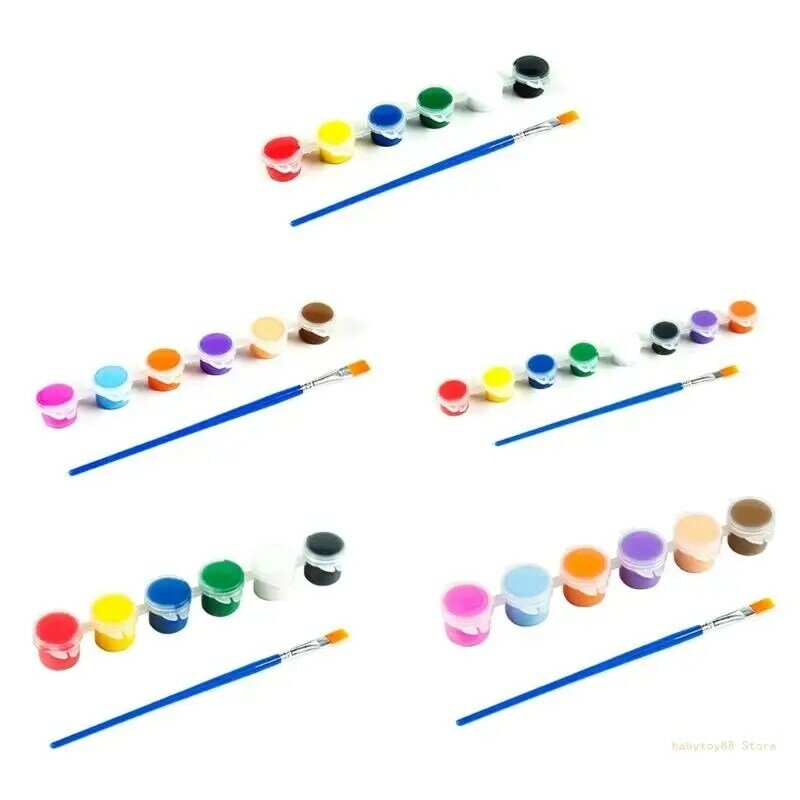 Y4UD Acrylic Paint Brushes Creativity Improve DIY Painting Drawing Learning