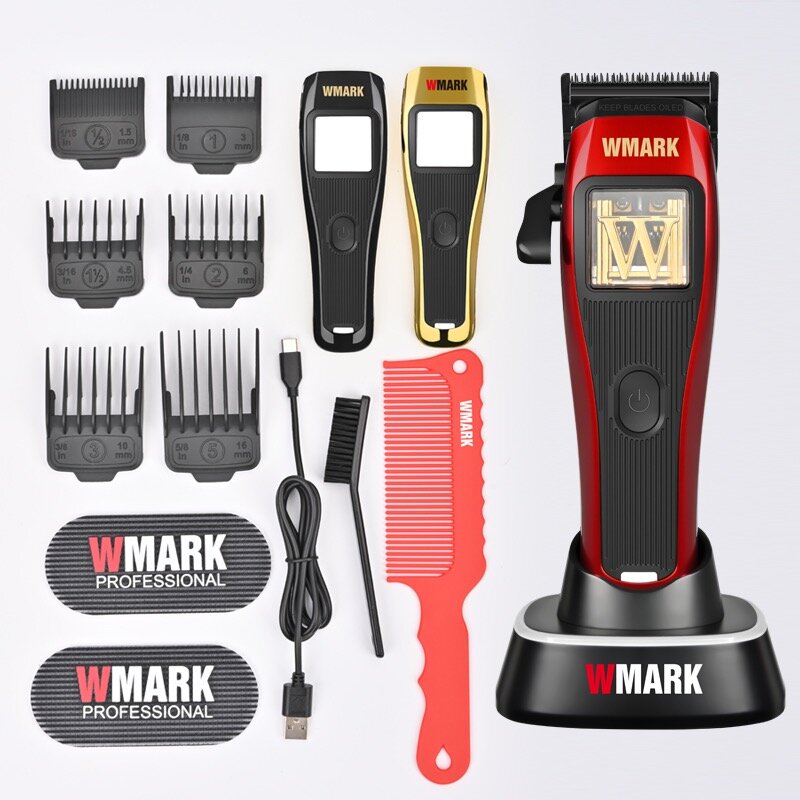 WMARK's new NG-X1 Men's hair clipper 10000 RPM magnetic caliper 3-color replaceable with charging base