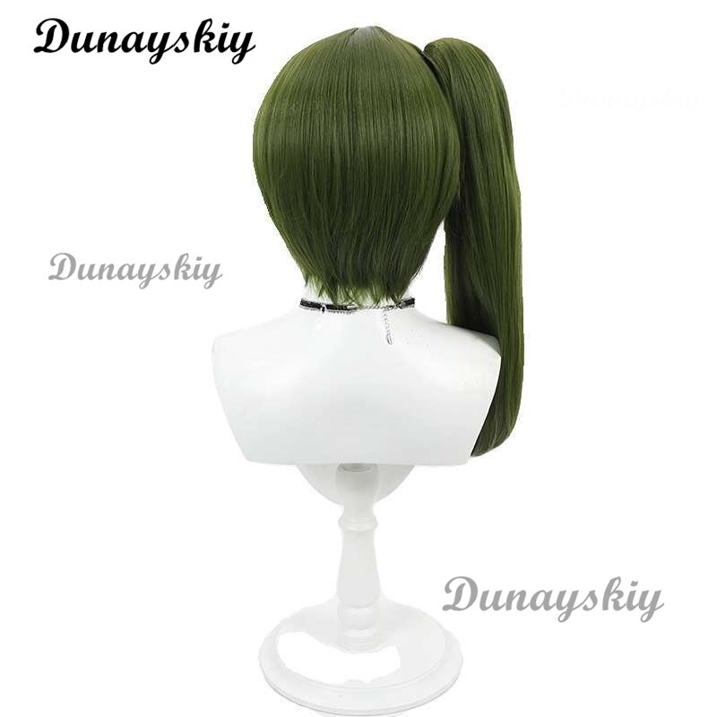 Ubel peruka Anime Frieren: poza końcem podróży peruka do Cosplay Ubel Cosplay kobiety słodkie ciemne z zielonymi wąsami darmowa peruka czapki