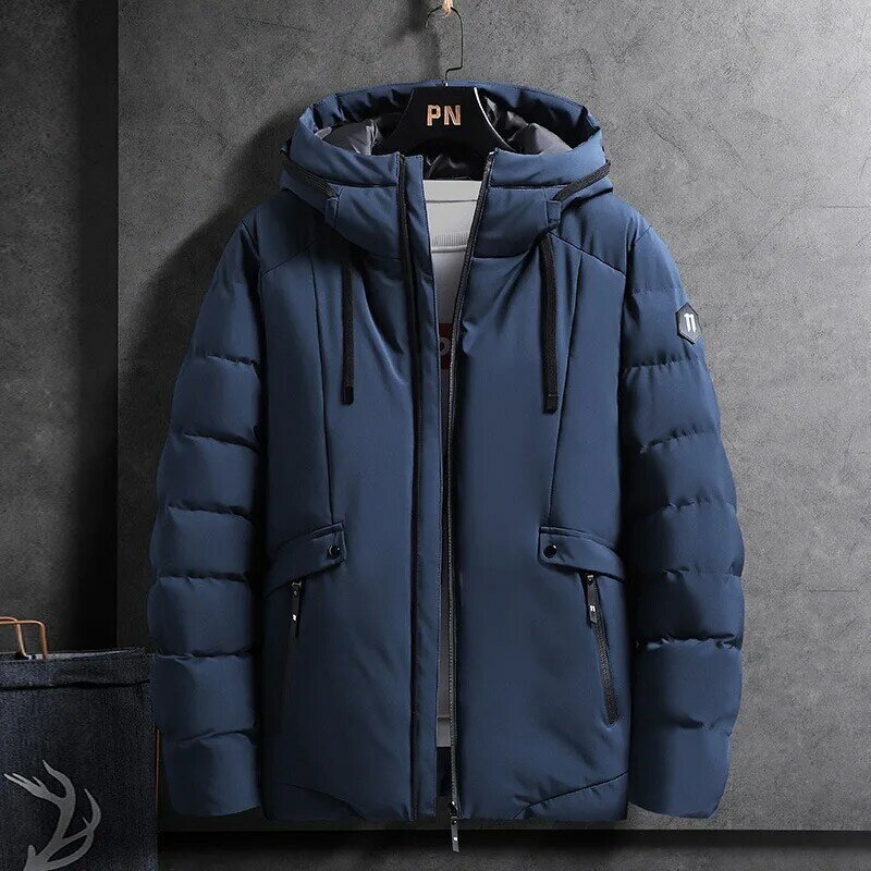 Chaqueta gruesa de algodón con capucha para hombre, ropa informal de invierno de alta calidad, 2022