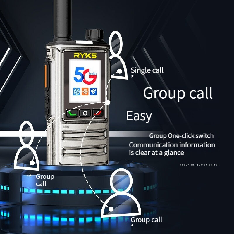 PoC Radio inteligente con tarjeta Sim, Walkie Talkie de larga distancia, red 4G LTE, comunicación de 100KM, Radio bidireccional