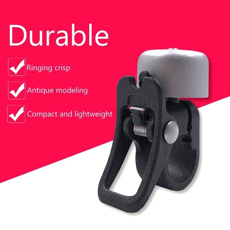 Scooter Bell Horn Stainless Steel Bell Mount For Xiaomi M365 Electric Scooter Loud Siren Bike MTB Bells Accessories