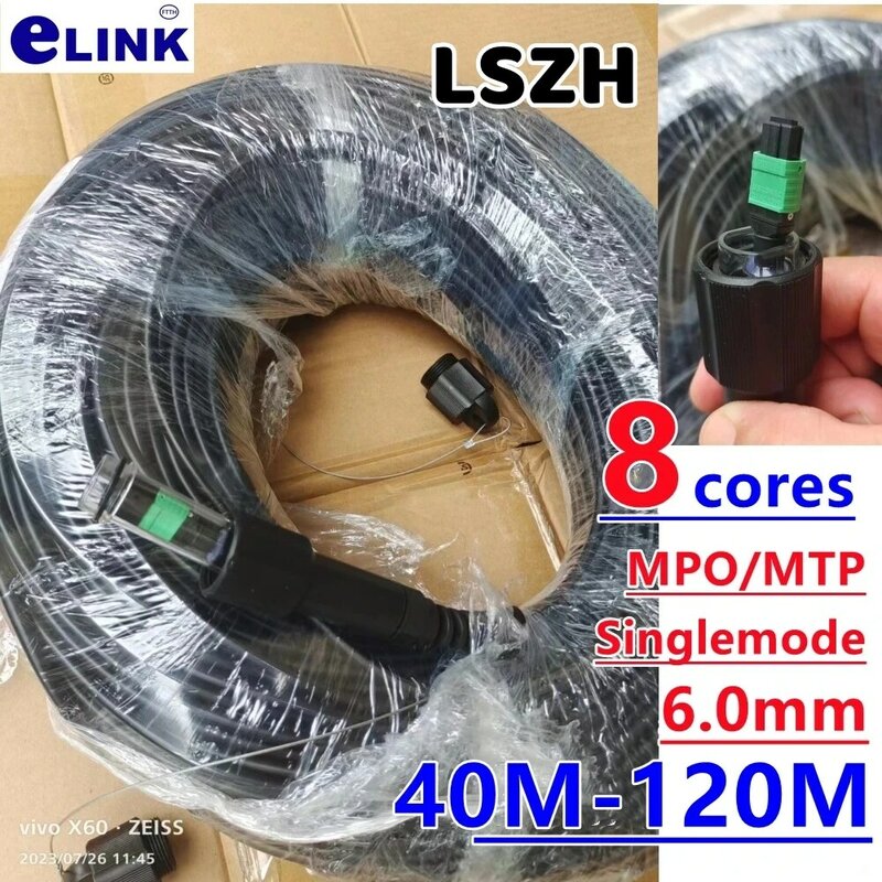 8 cores MPO MTP Armored patch cord  LSZH 40-120m 80m 50m 100m singlemode 8C TYPE B SM 8 fibers optical fibre jumper outdoor