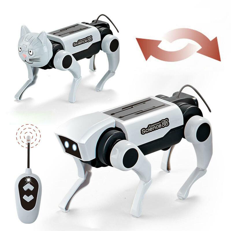 Assembly Toy DIY Crafts RC Robot Dog for Home Ornament Holiday Decoration