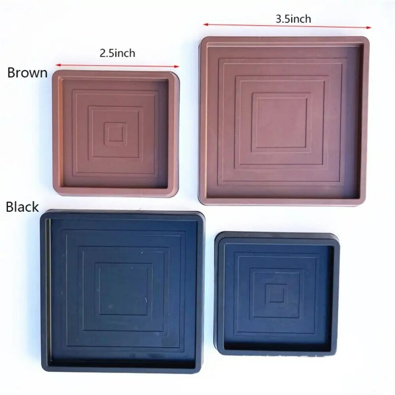 4Pcs Square Furniture Coasters Rubber Non Slip Furniture Pads 2.5/3.5inch Chair Feet Stoppers Couch/Chair/Bed Stoppers