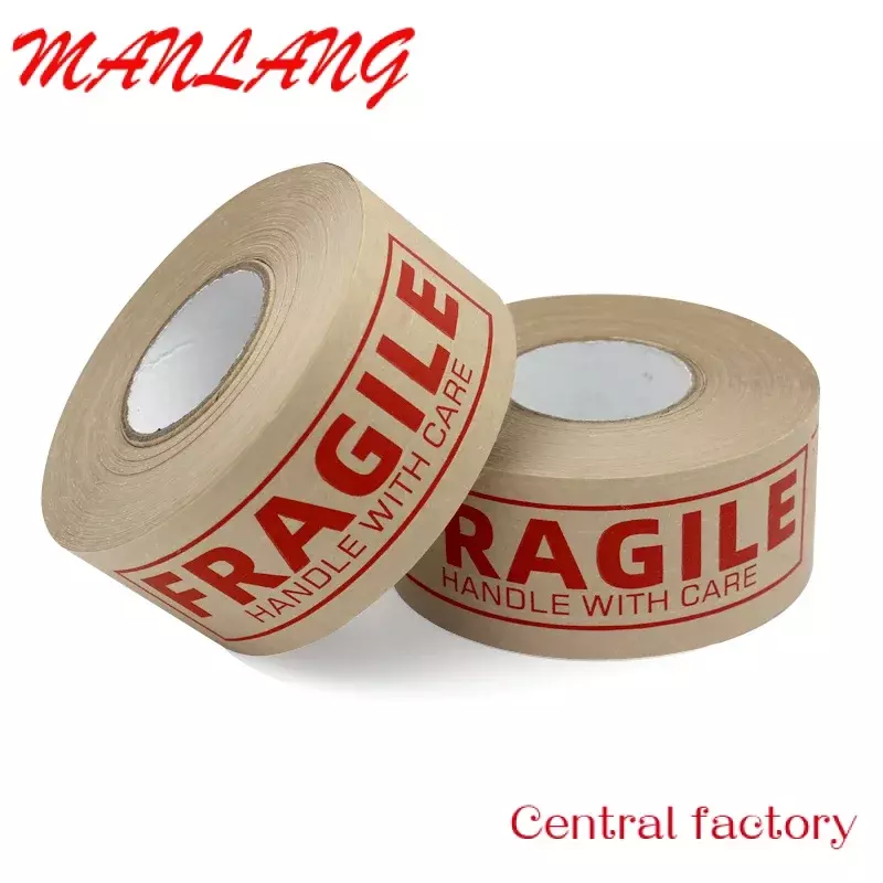 Custom  YIWU 5% discount factory price Custom logo printed kraft paper tape adhesive gummed tape