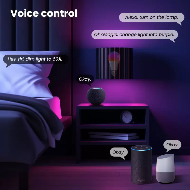 MOES-bombilla inteligente Tuya Matter, luz Led regulable con WiFi, 16 millones de colores RGB, lámpara de vela E27, Control por voz, Alexa y Google Home