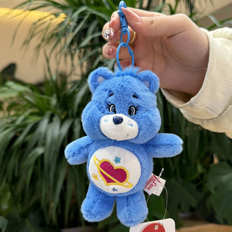 15cm Kawaii Carebears Anime Hobby Rainbown Bear Plush Pendant New PP Cotton Keychain Bag Pendant Dolls Christmas Birthday Gifts