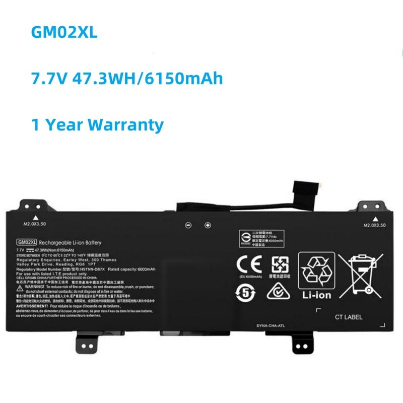 GM02XL Laptop Battery For HP Chromebook 14 G5 Chromebook X360 11 G1 Series 917679-271 HSTNN-DB7X HSTNN-UB7M GM02 7.7V 47.3WH