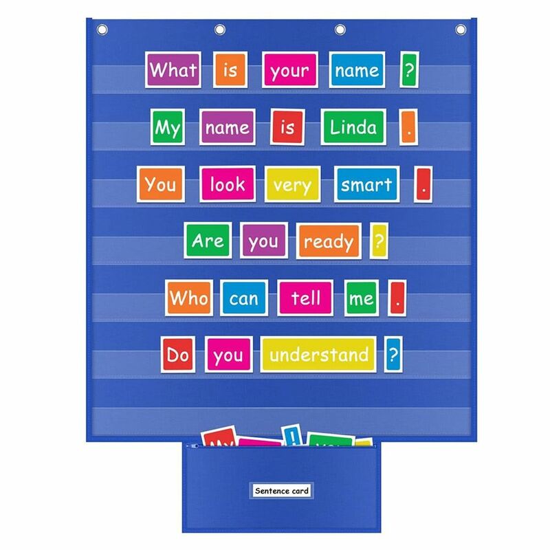 Durable Standards Pocket Chart Accessories Large Educational Teaching Card Pocket Class Schedule Chart