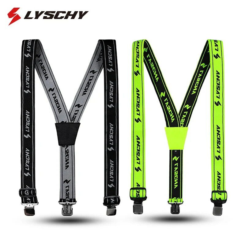 LYSCHY-Calça de montaria, estiramento alto, verde fluorescente, ajustável, calça de corrida, acessório clássico, suporte sling, LY-S01
