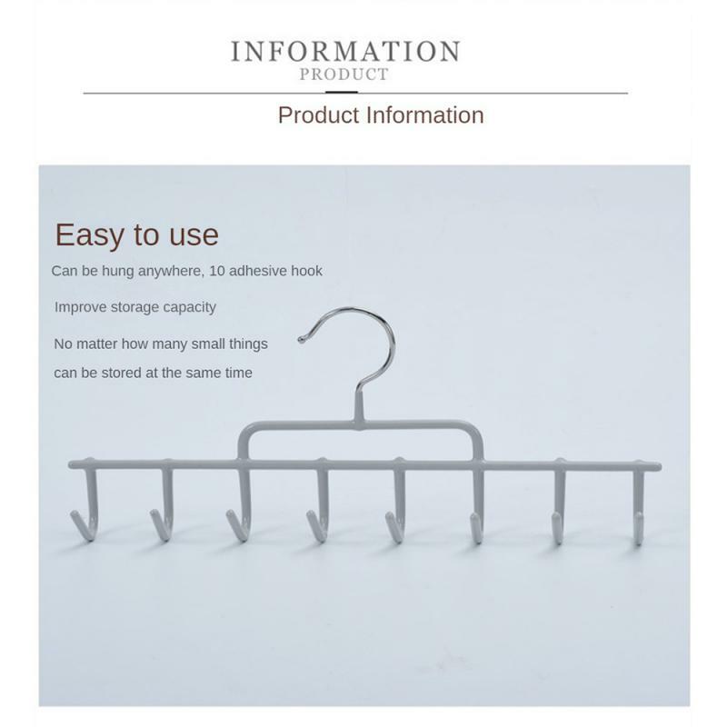 Hat Accessories Multifunctional Easy Storage Household Strong Load-bearing Capacity Iron Wall Hooks Scarf  Rack Hanger Simple