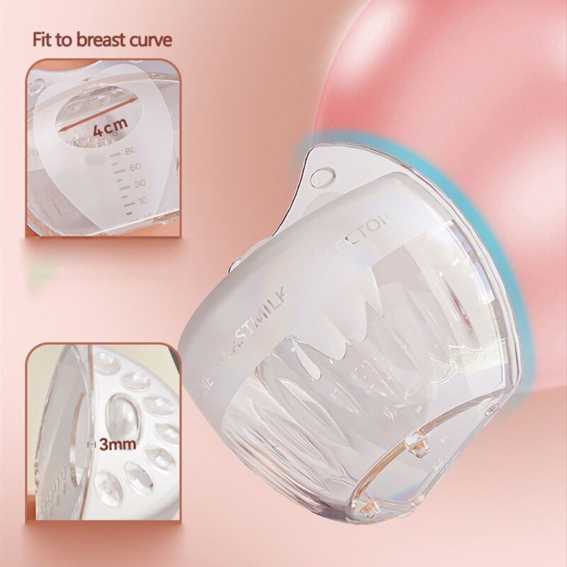 مضخة الثدي القابلة للارتداء، مجموعة حليب الثدي، أساسيات الرضاعة الطبيعية، 2.7 أونصة/80 مل