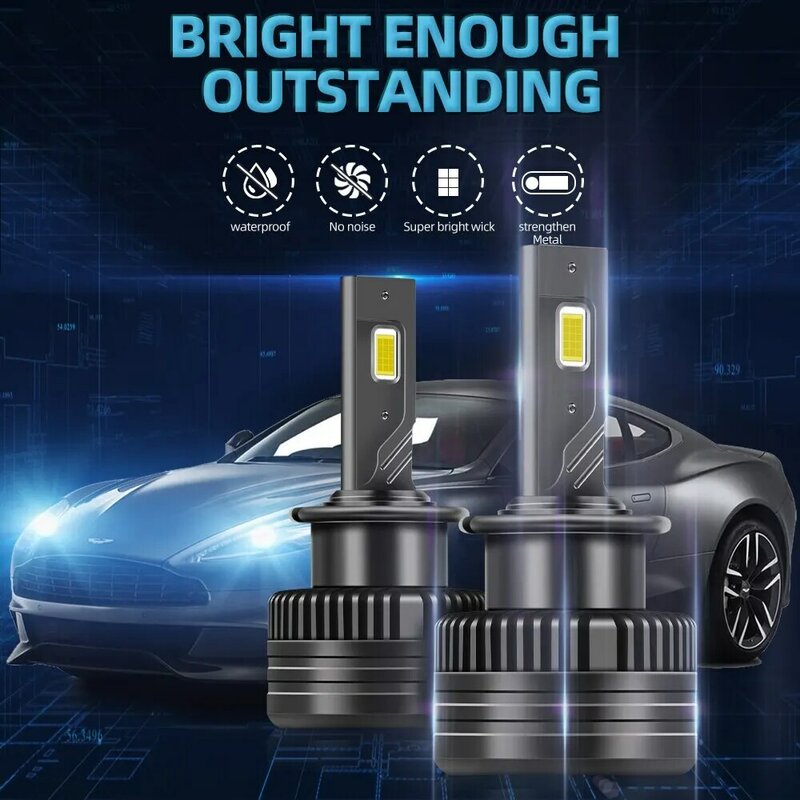 Bombillas LED Roadsun D1S para faro Canbus 24000LM 110W D3S D2S D4S D5S, bombillas de xenón de repuesto de 12V 6000K, Chip CSP