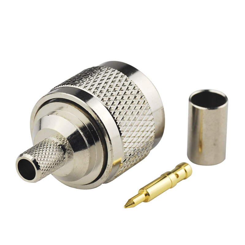 Superbat N Crimp Male Nickelplated RF Coaxial Connector for Cable LMR240