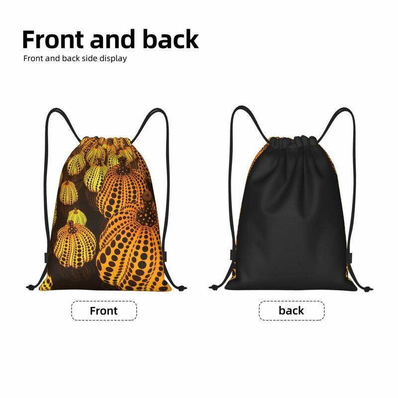 Yayoi Kusama Tokio Kordel zug Rucksack Taschen leichte abstrakte Punkte Pop Art Kürbis Gym Sport Sackpack Säcke zum Einkaufen