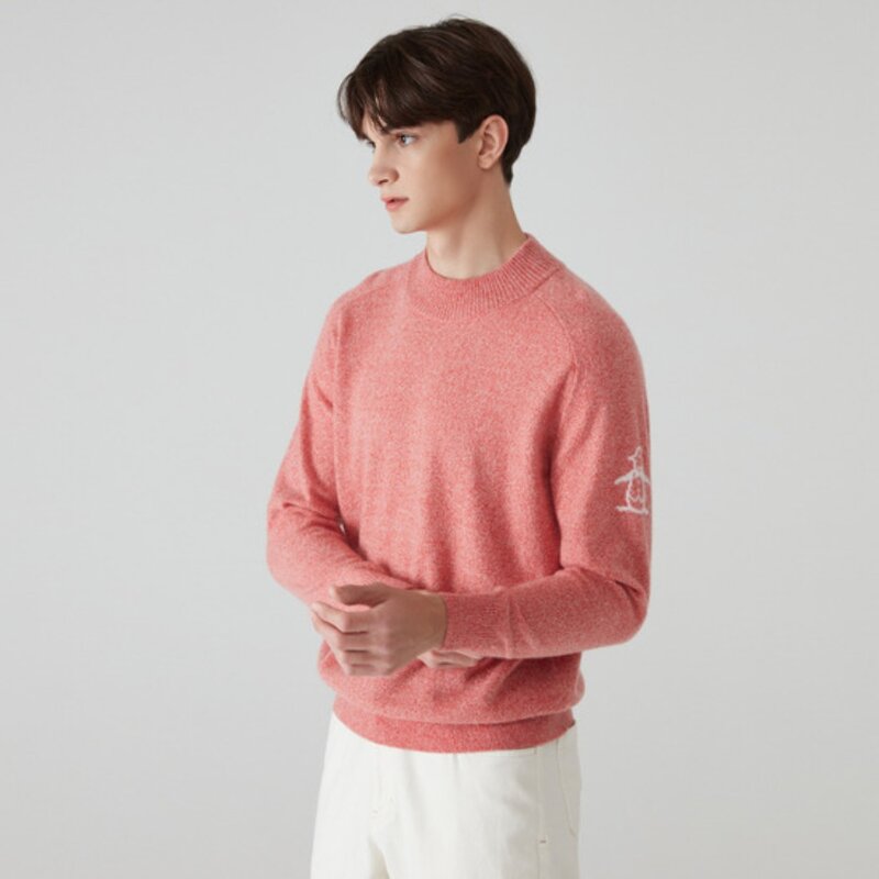 "New Spring Men's Sports Tops! High-end Solid Colors, Full of Charm, Trendy and Versatile Knitted Sweaters, Golf!"